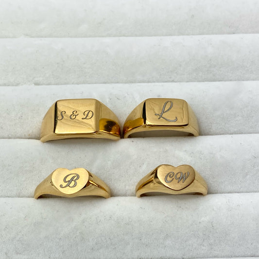 Signature Signet Ring-(Custom engraving)