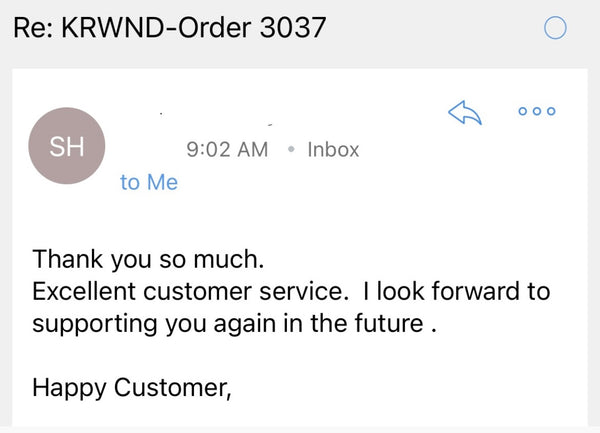 Customer review from customer