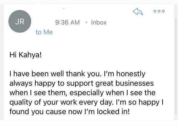 Customer review from customer