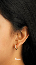 Load image into Gallery viewer, 10k 2mm Tube Hoops
