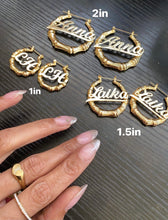 Load image into Gallery viewer, Custom Bamboo Hoops
