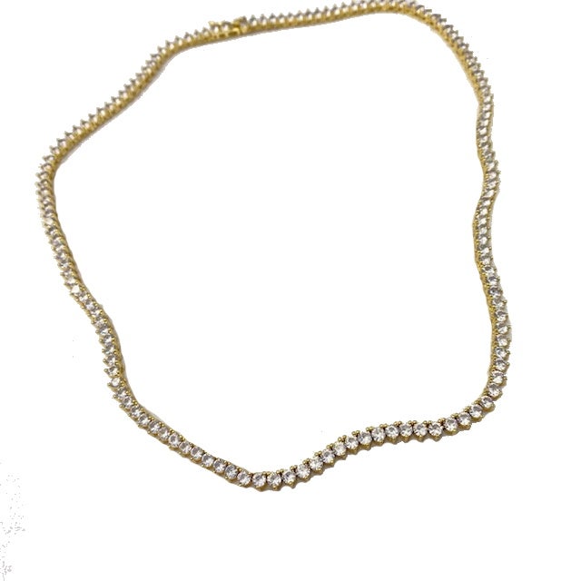 Crystal tennis necklace