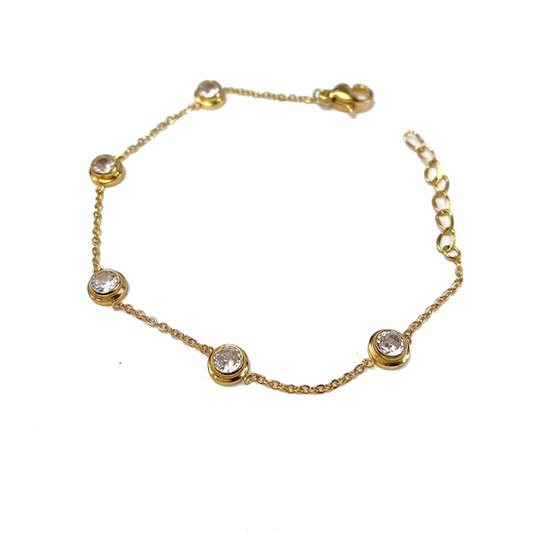 Crystal bezel bracelet